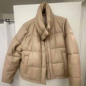 Abercrombie Light Brown Mini Puffer